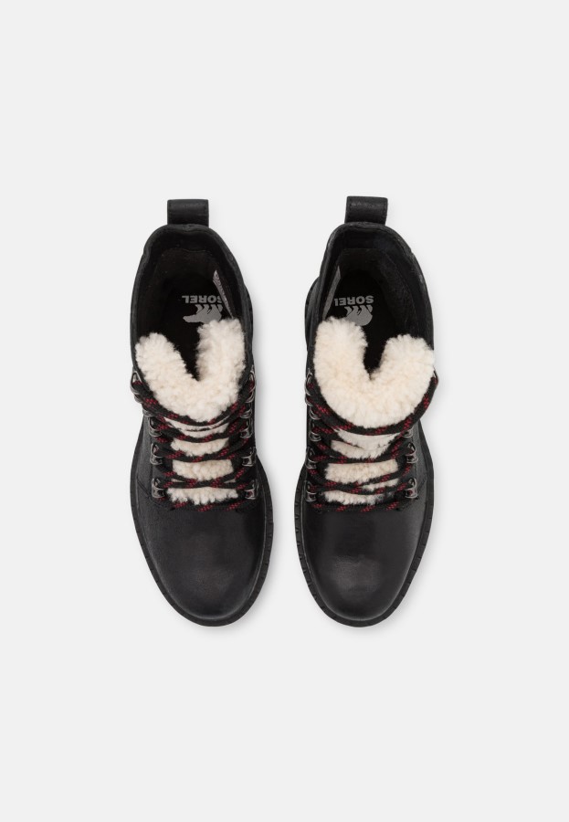 Black/Nocturnal Red Lennox Lace Cozy Winter Boots Sorel Australia
