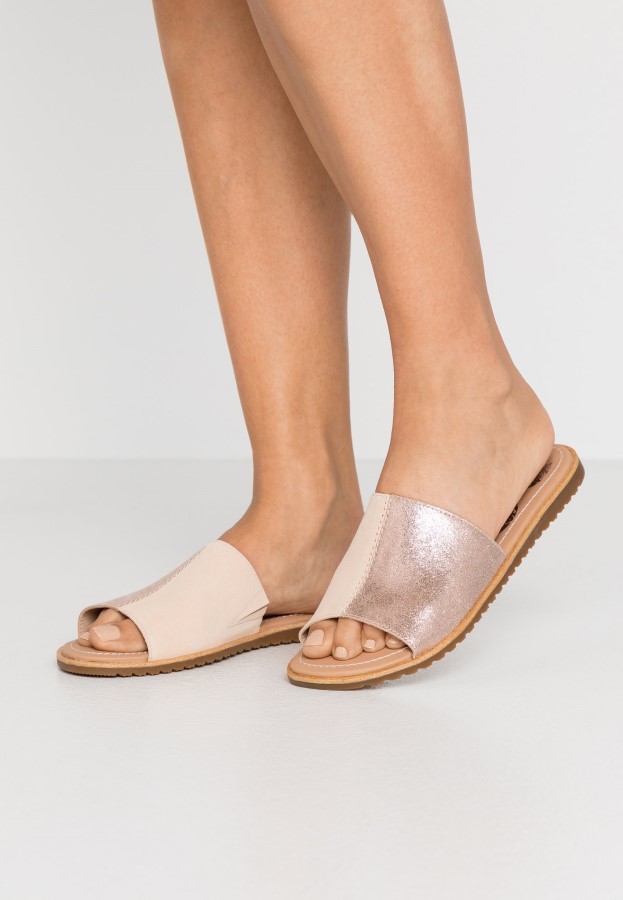 Ella Block Slide Mules Sorel Australia Natural/Tan