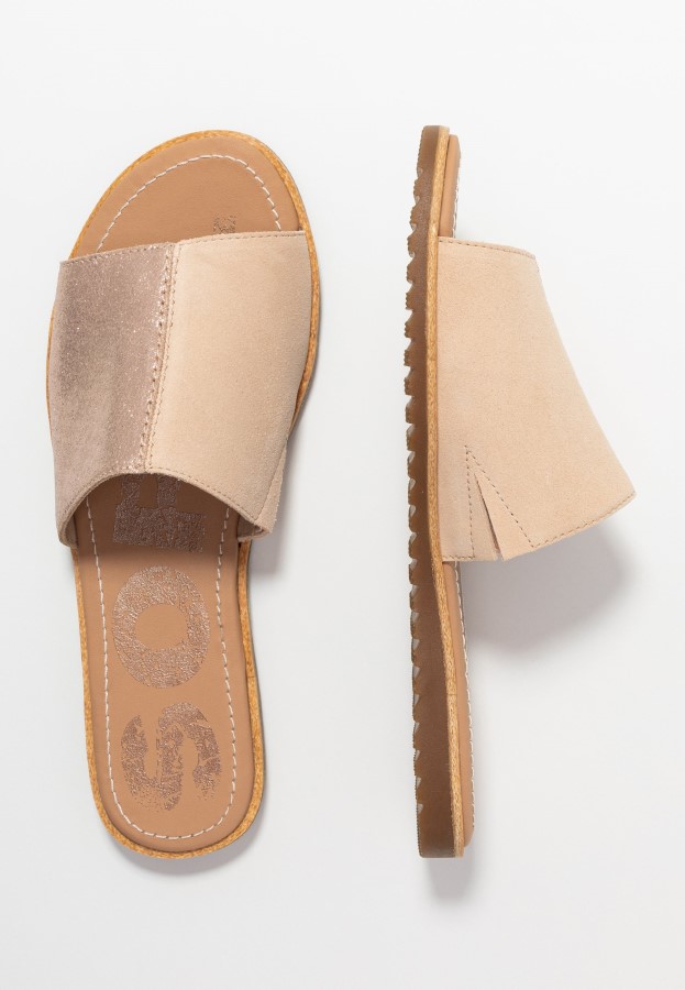 Ella Block Slide Mules Sorel Australia Natural/Tan